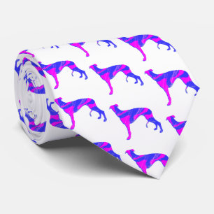 Cravate Cou blanc blanc silhouette rose de chien de Lurche