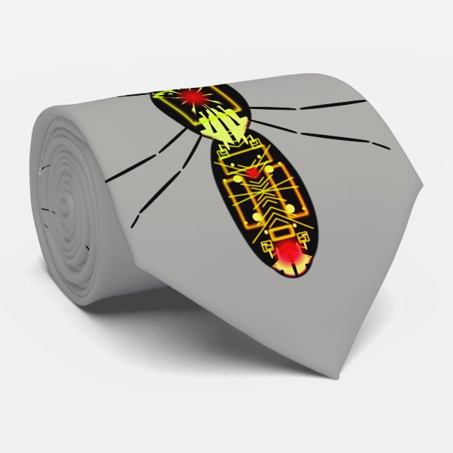 Cravate Cou cool avec insectes (Roulé)