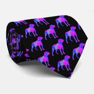 Cravate Cou Noir Rottweiler chien mignon rose Silhouette r
