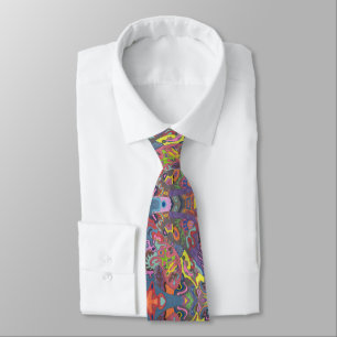 Cravate Couleur Animée, motif en miroir