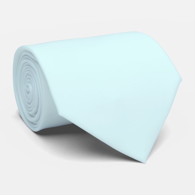 Cravate Couleur Bleu Cyan Clair Uni (Roulé)