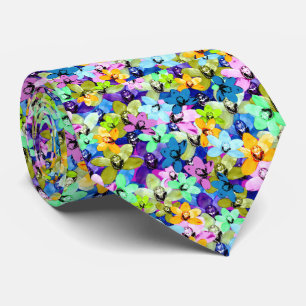 Cravate Couleur de l'eau de l'orchidée,