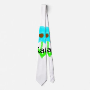 Cravate Couleur d'eau bleu vert ajouter votre nom texte pe