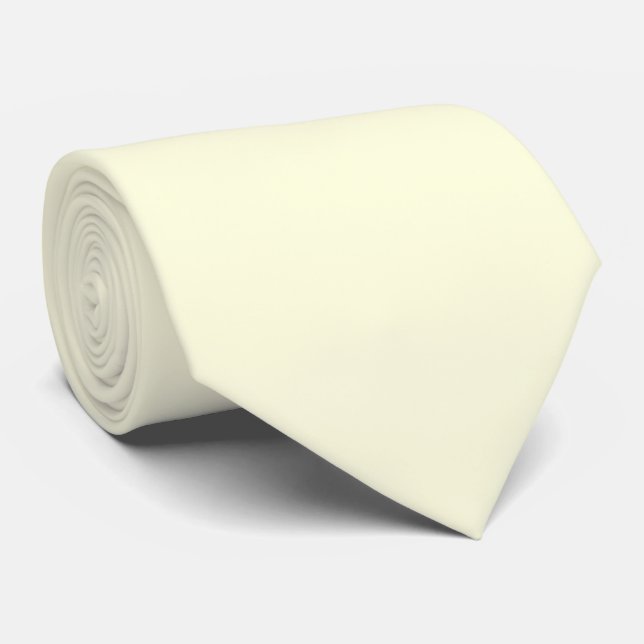 Cravate Couleur Jaune Clair Uni (Roulé)