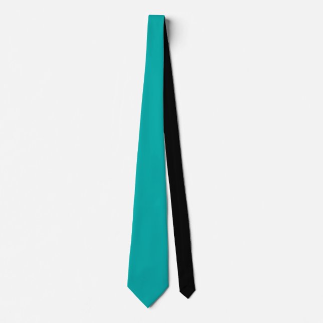 Cravate Couleur Peacock Turquoise Prêt à Customiser (Devant)