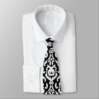 Cravate Couleur personnalisée Fancy White Damask