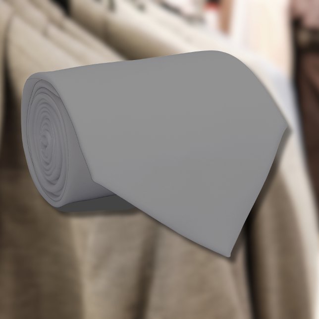 Cravate Couleur solide gris-blanc | Classic Elegant (Créateur téléchargé)