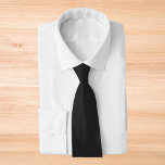 Cravate Couleur solide noire<br><div class="desc">Couleur solide noire</div>