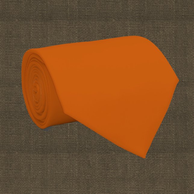 Cravate couleur solide orange brûlée (Créateur téléchargé)