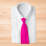 Cravate Couleur solide rose néon<br><div class="desc">Couleur solide rose néon</div>