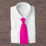 Cravate Couleur solide rose néon<br><div class="desc">Couleur solide rose néon</div>