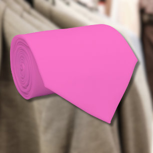 Cravate Couleur solide rose néon Classique