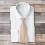Cravate Couleur uni beige Palomino<br><div class="desc">Design beige Palomino uni couleur uni.</div>