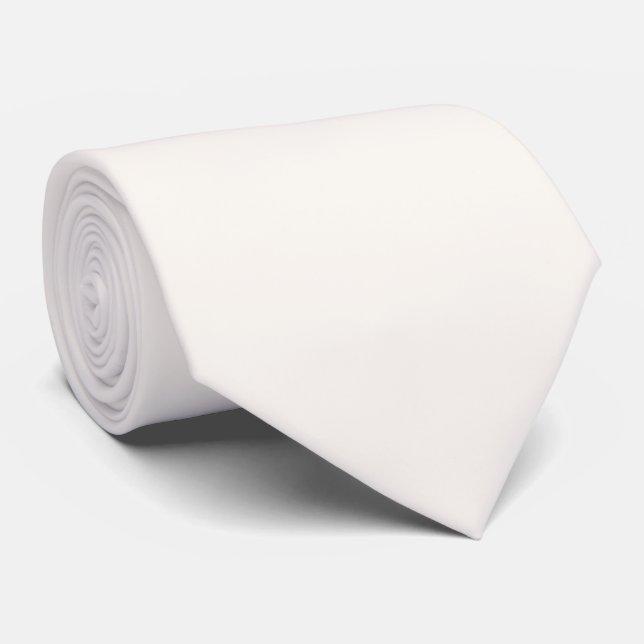 Cravate Couleur unie blanc floral crémeux  (Roulé)