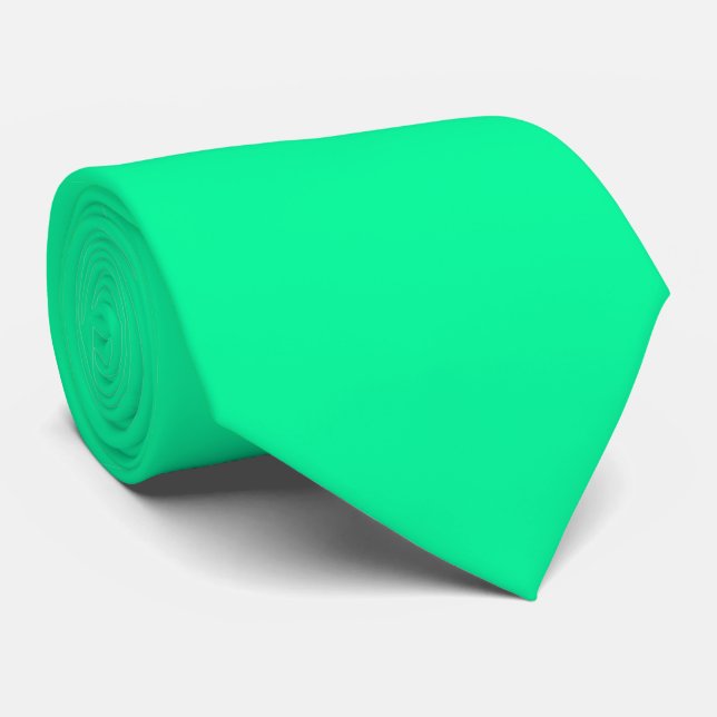 Cravate Couleur vert printemps moyen uni (Roulé)