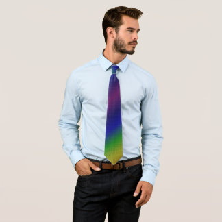 Cravate Couleurs arc-en-ciel Motif apparence texturée