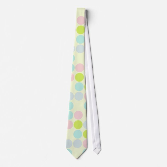 Cravate Couleurs en pastel, motif de point (Devant)