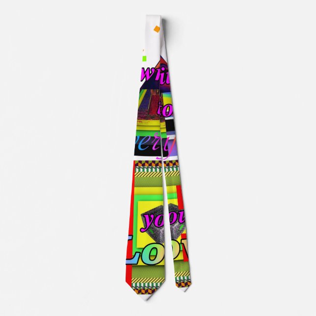 Cravate Couleurs Geo Graphics (Devant)