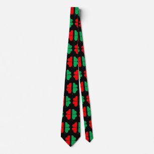 Cravate Couleurs Kwanzaa Rouge noir vert Motif