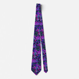 Cravate Couleurs néon psychédéliques Paisley
