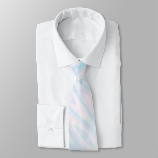 Cravate couleurs pastel motif abstrait doux (Attaché)