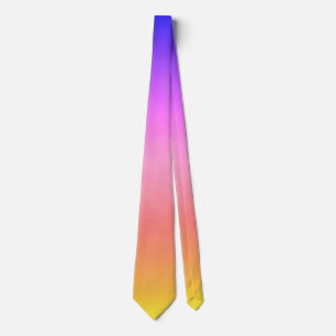 Cravate Couleurs Vives et Colorées Arc-en-ciel Glace Ombre