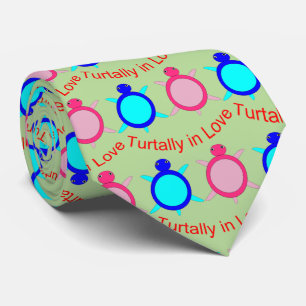 Cravate Couple de tortue mignonne