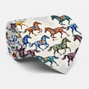 Cravate Course Hippique Faux Soie   Gentleman du Cheval de
