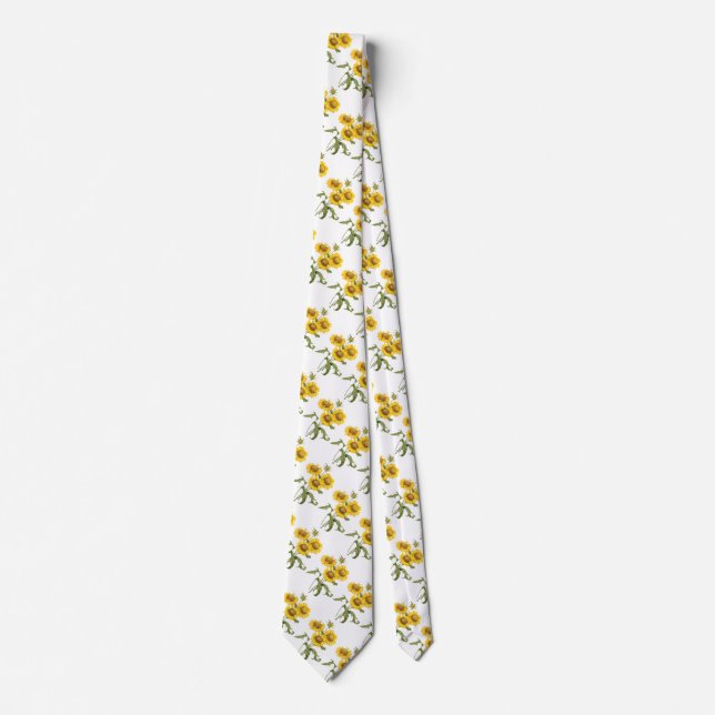 Cravate Couverture Fleur de Blanket Tournesol Vintage par  (Devant)