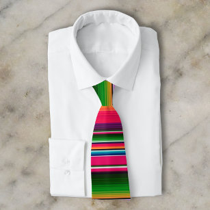 Cravate Couverture mexicaine Fiesta Stripes colorées Sarap