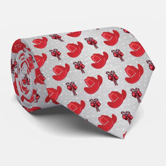 Cravate Cowboy Casquettes Et Sucres de canne Western Holid (Roulé)