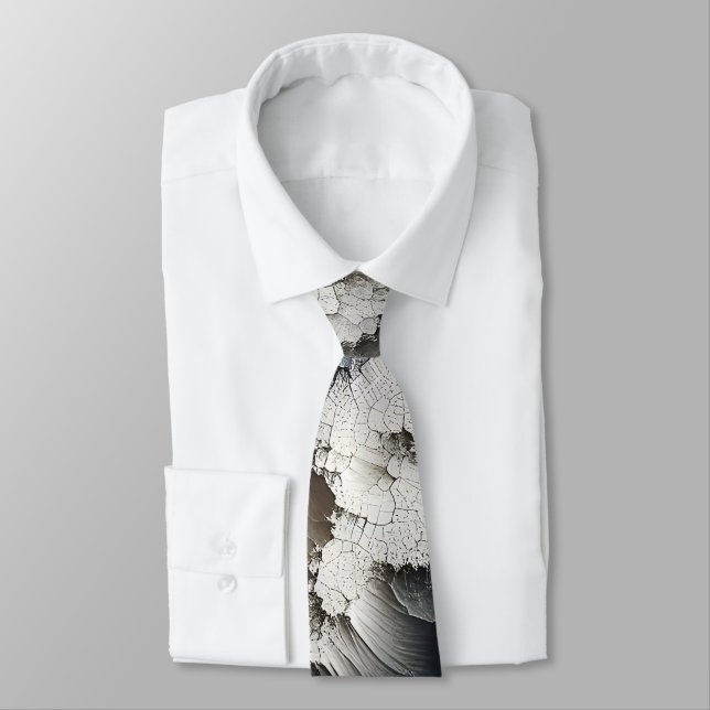 Cravate Crackle texturé Abstrait contemporain (Attaché)