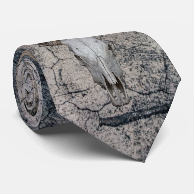 Cravate Crâne de vache taureau de l'Ouest (Roulé)