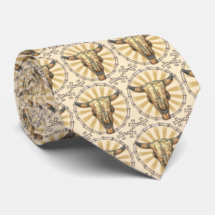 Cravate Crâne de vache tribale