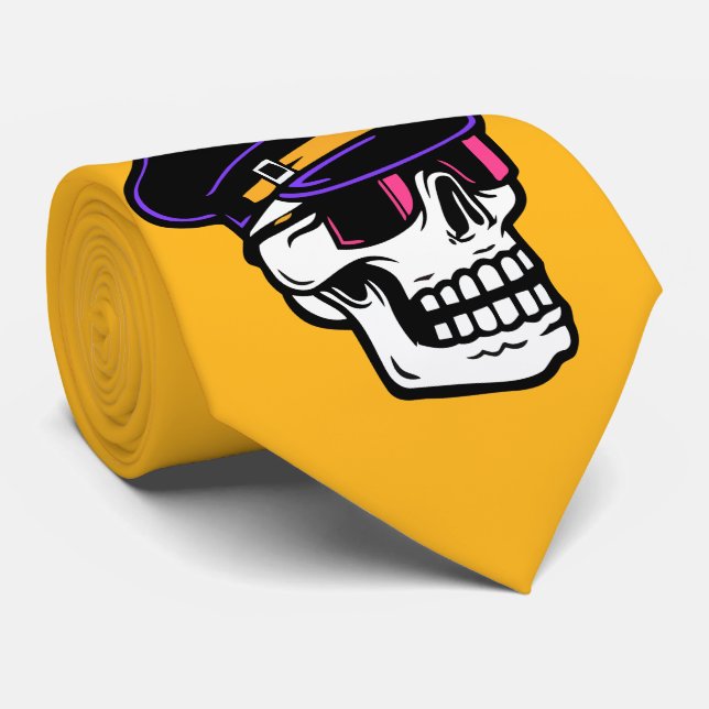Cravate Crâne du pilote cool (Roulé)