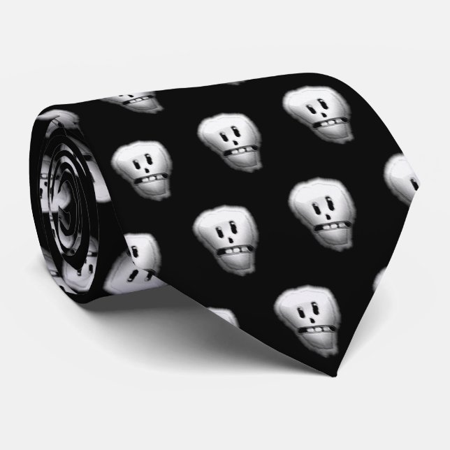 Cravate Crânes d'Halloween (Roulé)