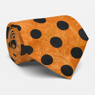 Cravate Crânes orange et série tournesol Design 5