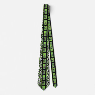 Cravate Crânes petits Maman rad noire et verte