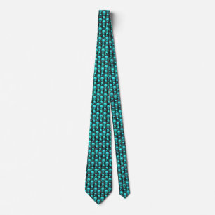 Cravate Crânes turquoises