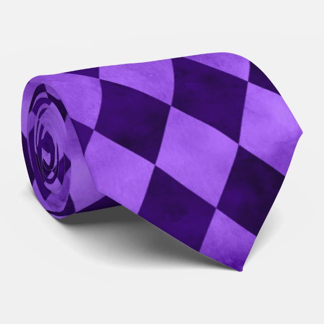 Cravate Crânes violets et série Tournesol Design 13  (Roulé)