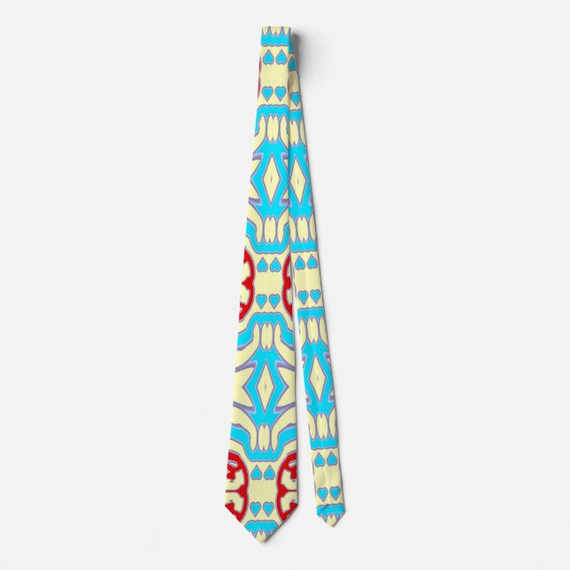 Cravate Cravate, motif d'impression en tissu multicolore (Devant)