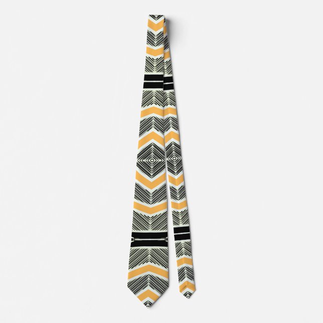 Cravate Cravate, motif d'impression en tissu multicolore (Devant)