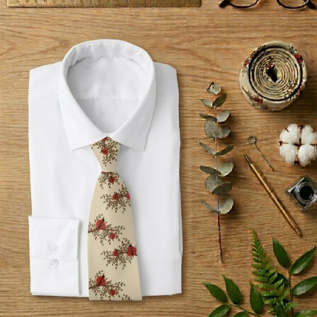 Cravate Création Amusante de coccinelle (Fun Ladybug Design Neck Tie.)