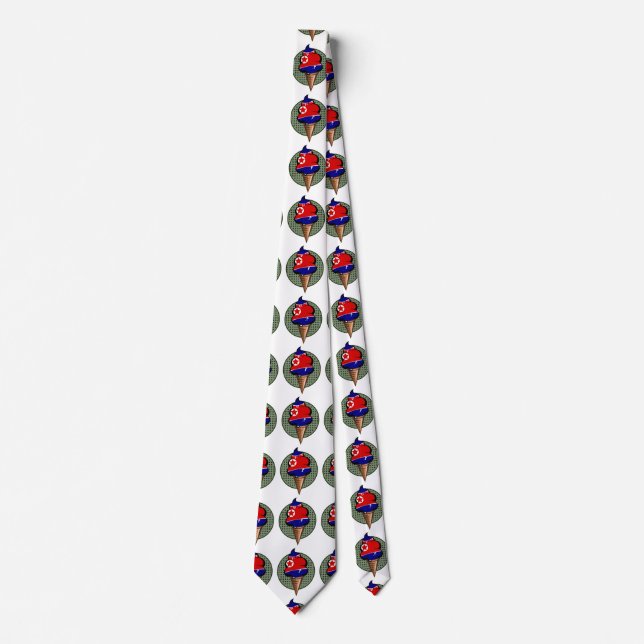 CRAVATE CRÈME GLACE DE CORÉE DU NORD (Devant)