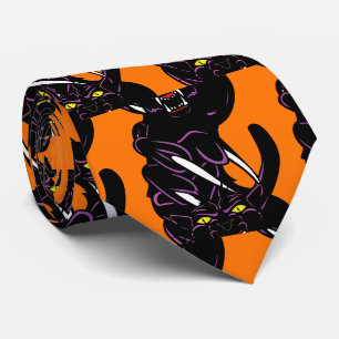 Cravate Cris de tête de panthère noire Sports Football cra