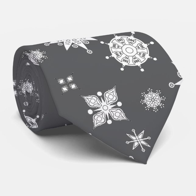 Cravate Cristaux de glace flottants. accessoires, (Roulé)