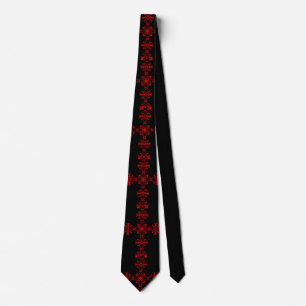 Cravate Croix avec ornement rouge, Art décoratif sacré