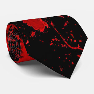 Cravate Croix celtique rouge sang