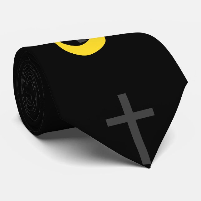 Cravate Croix chrétienne de solidarité de symbole de (Roulé)