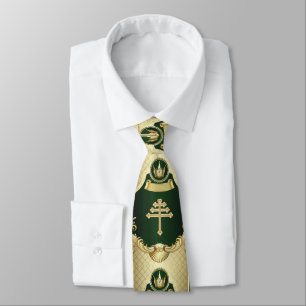 Cravate Croix de l'Église maronite et foulard à nouer au C